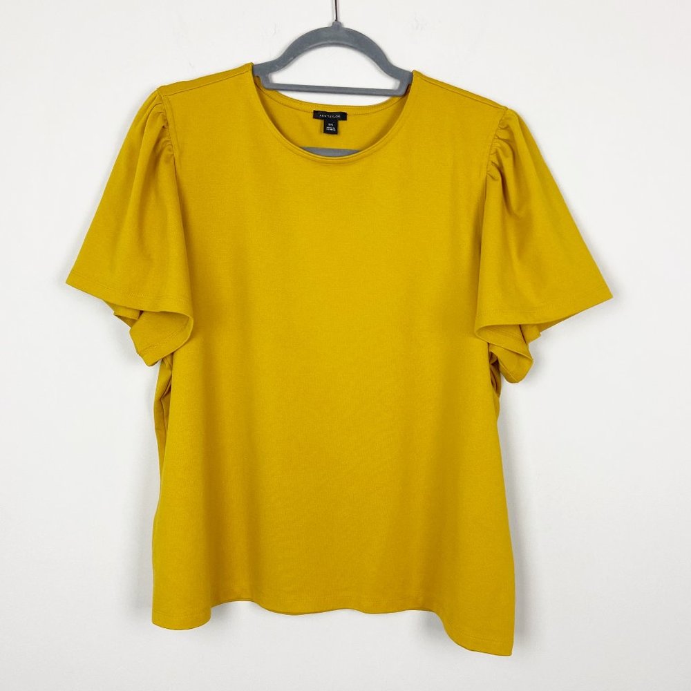 Ann Taylor Mustard Yellow Blouse